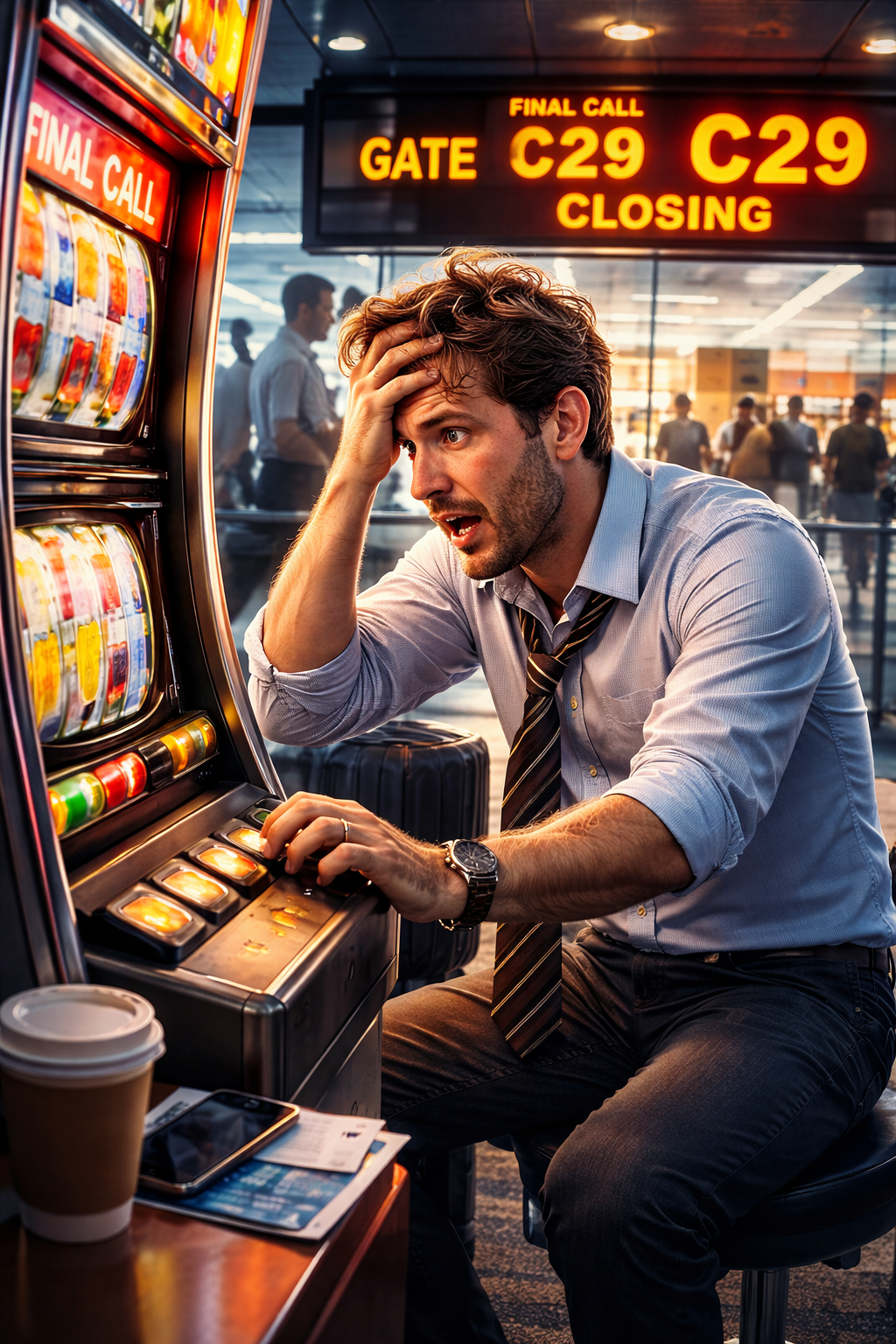 Airport slot machines